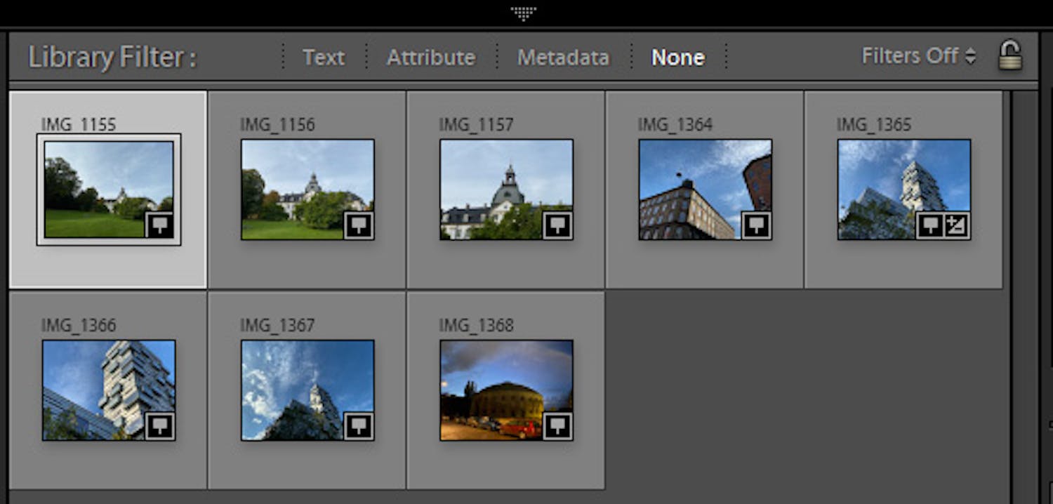 Library Filter i Lightroom